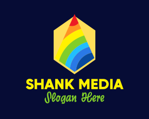 Colorful Rainbow Triangle logo design