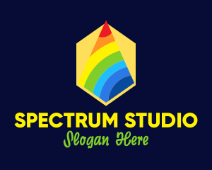 Colorful Rainbow Triangle logo