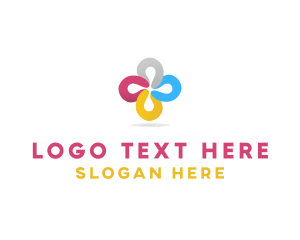 Flower Petal Cross logo