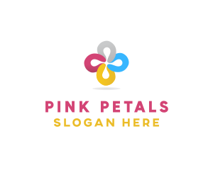 Flower Petal Cross logo design