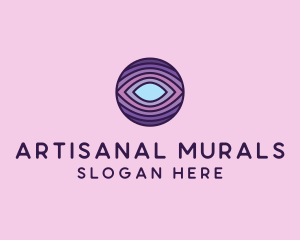 Visual Eye Optical Illusion  logo design