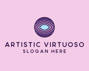 Visual Eye Optical Illusion  logo design