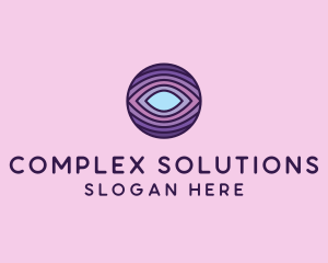 Visual Eye Optical Illusion  logo design