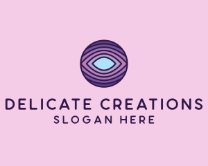 Visual Eye Optical Illusion  logo design