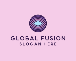 Visual Eye Optical Illusion  logo design