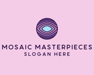 Visual Eye Optical Illusion  logo design