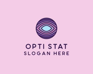 Visual Eye Optical Illusion  logo design