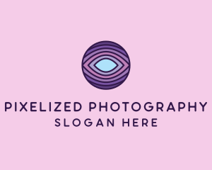 Visual Eye Optical Illusion  logo design