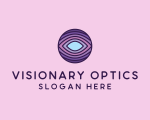 Visual Eye Optical Illusion  logo design