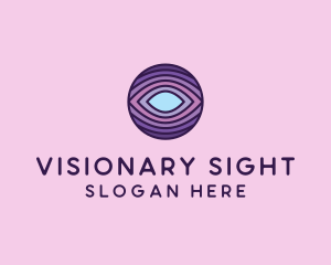 Visual Eye Optical Illusion  logo design