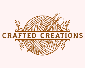 Knitting Yarn Sewing logo design