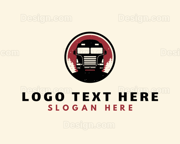 Vintage Trucking Logistics Logo