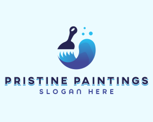 Painter Brush Painting logo design