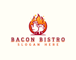 Chicken Pork Grill logo design