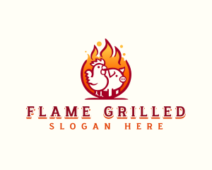 Chicken Pork Grill logo design