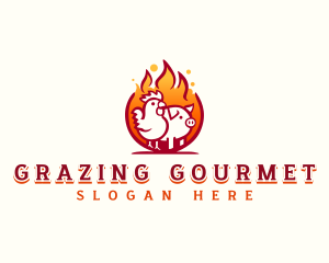 Chicken Pork Grill logo design