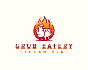 Chicken Pork Grill logo design