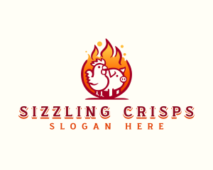 Chicken Pork Grill logo design