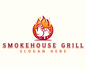 Chicken Pork Grill logo design