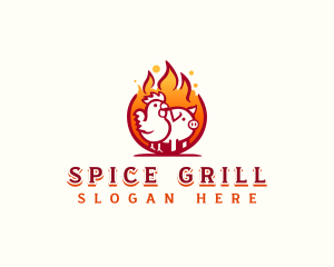 Chicken Pork Grill logo design