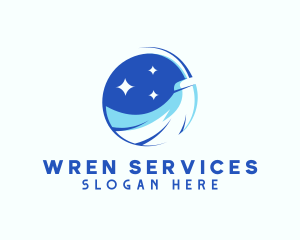 Shine Broom Cleaning Service  logo design