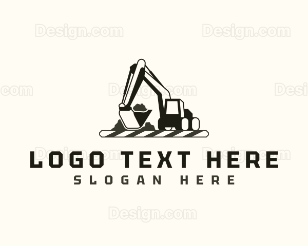 Excavator Construction Builder Logo