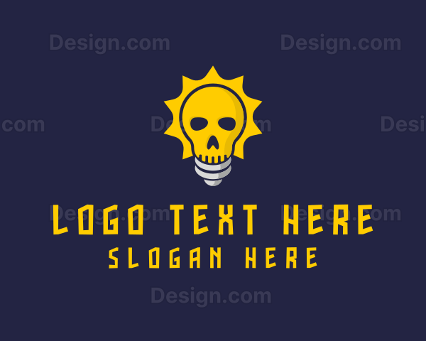 Skull Light Bulb Logo