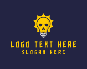 Skull Light Bulb logo