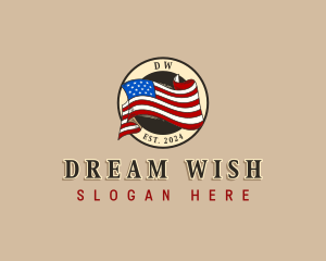 USA American Flag logo design