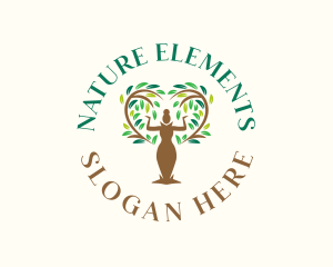 Woman Nature Tree logo design