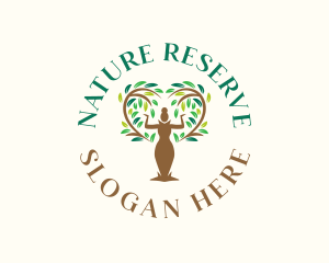 Woman Nature Tree logo design