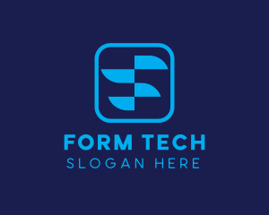 Letter F Tech Startup logo design