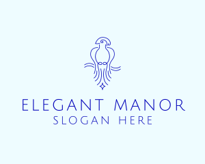 Minimalist Elegant Bird  logo design