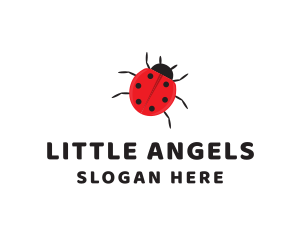 Little Ladybug Insect logo design