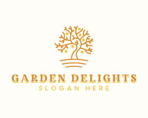 Nature Garden Tree logo design