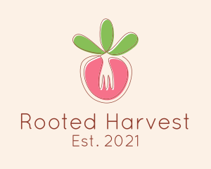 Vegetable Fork Restaurant  logo design