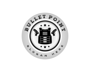 Police Vest Gun logo design