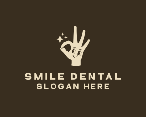 Smiling Hand Cartoon Logo