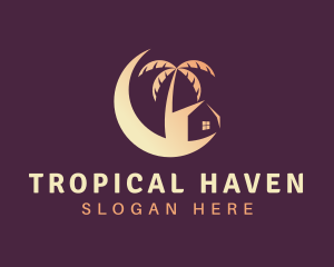 Moon Tropical Home logo design