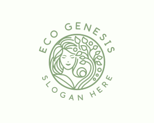 Eco Woman Wellness logo design