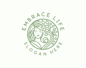 Eco Woman Wellness logo design