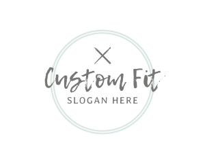 Pen Brush Emblem Wordmark logo