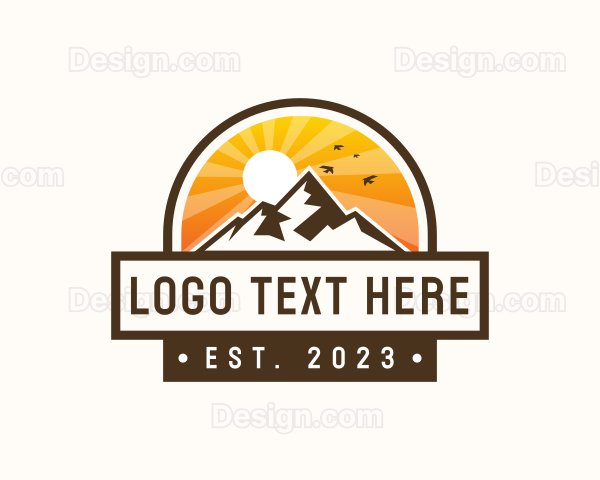 Outdoor Mountain Hiking Logo