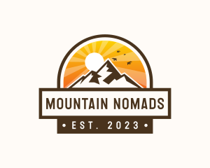 Outdoor Mountain Hiking logo design