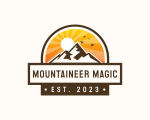 Outdoor Mountain Hiking logo design