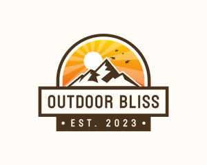 Outdoor Mountain Hiking logo design