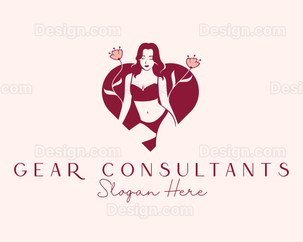 Woman Heart Bikini Underwear Logo