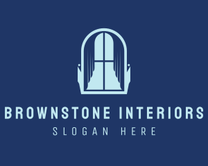 Curtain Interior Design logo design