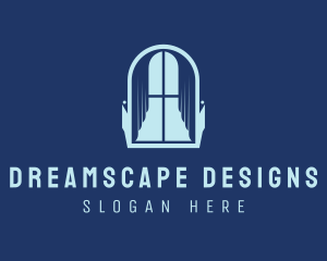 Curtain Interior Design logo design