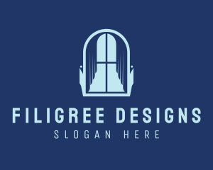 Curtain Interior Design logo design